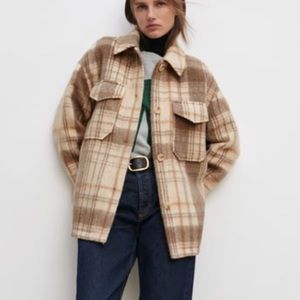 Zara plaid overshirt / shacket size medium